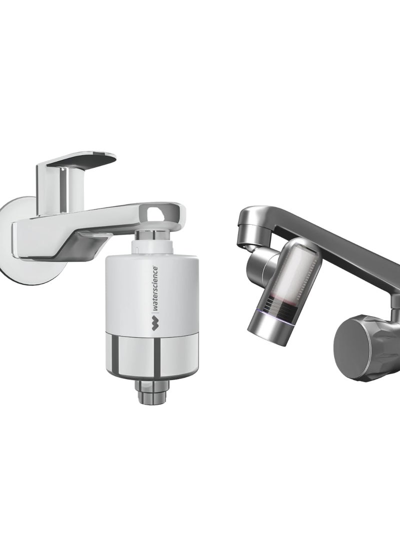 WaterScience WaterScience Shower Tap Filter for Hard Water Tap Extender for Kitchen Sink with Filter  - Image 1