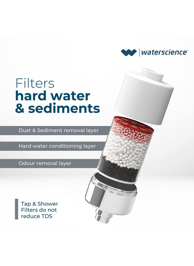 WaterScience WaterScience Shower Tap Filter for Hard Water Tap Extender for Kitchen Sink with Filter  - Image 3
