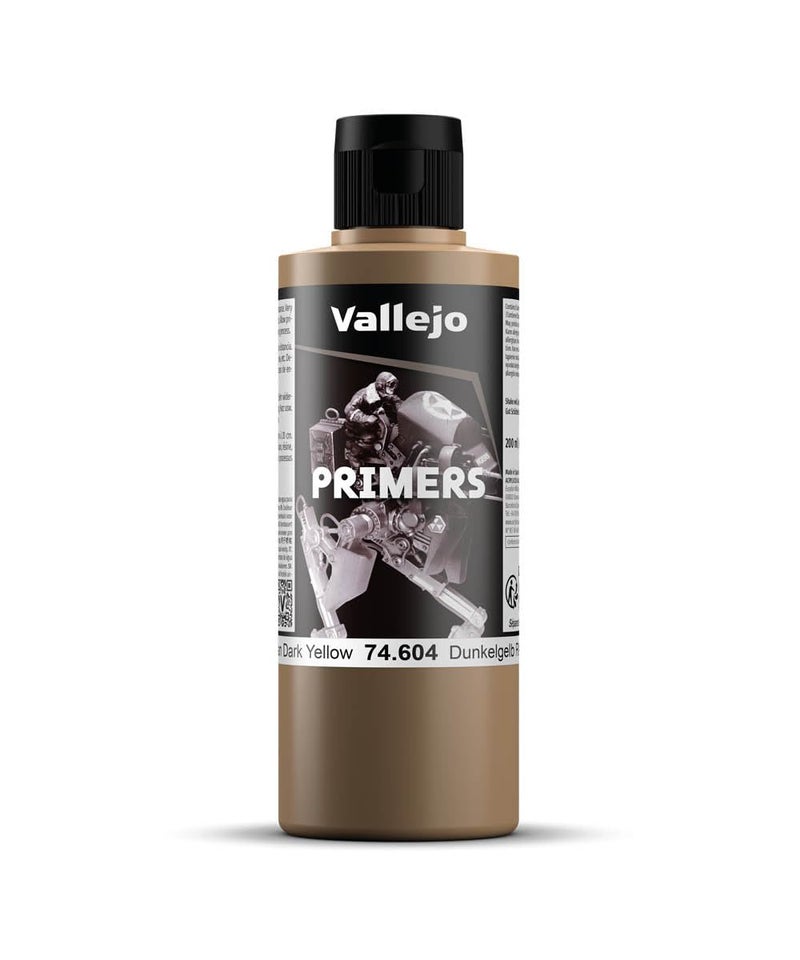 Vallejo Model Color 200 ml Polyurethane Primer - German Dark Yellow - Image 1
