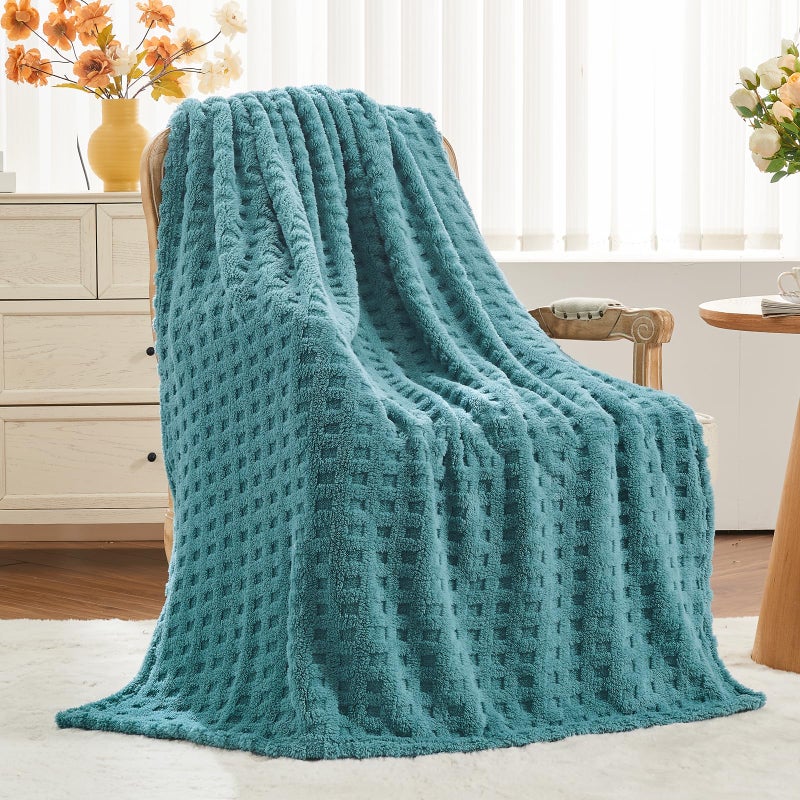 نيو كوزبلاي Newcosplay Super Super Throw بطانية Teal فانيل حريري فانيل 3D بطانية سرير خفيفة الوزن طوال الموسم (50 "" x70 ")) - Image 1