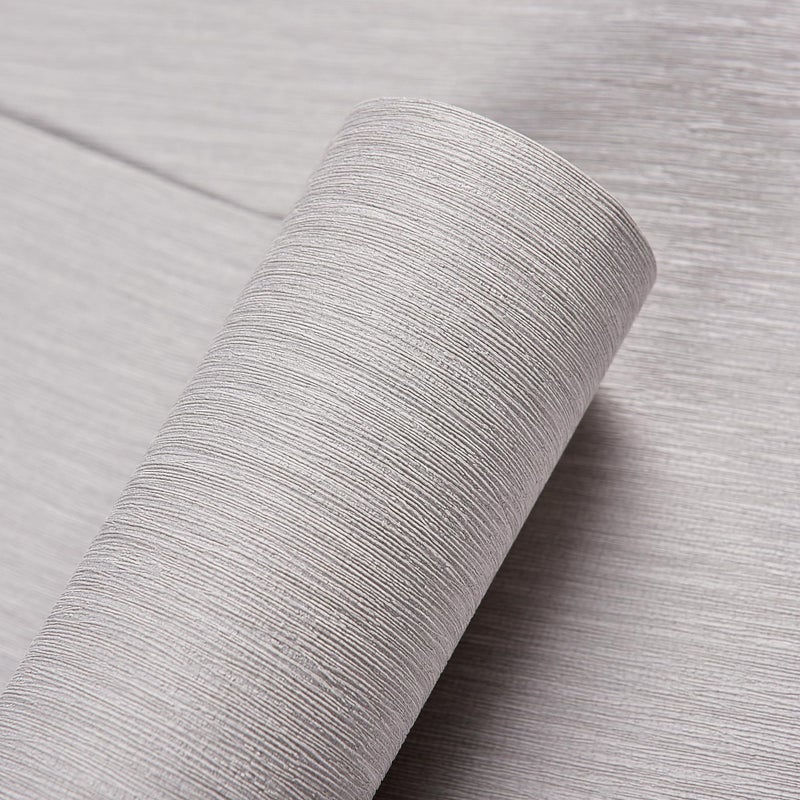 Haimin Grasscloth Wallpaper Peel and Stick 20.9in X 393in Fabric Contact Paper Wall Paper Textured Wallpaper Vertical Stripes Look Self-Adhesive Thick Vinyl Embossed Film - Image 1