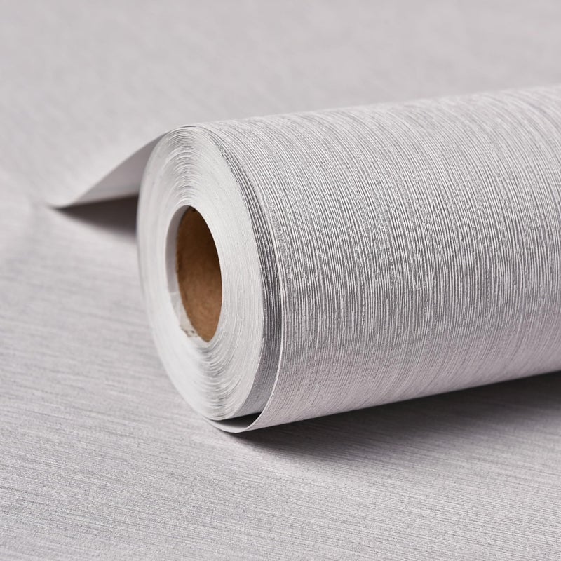 Haimin Grasscloth Wallpaper Peel and Stick 20.9in X 393in Fabric Contact Paper Wall Paper Textured Wallpaper Vertical Stripes Look Self-Adhesive Thick Vinyl Embossed Film - Image 3