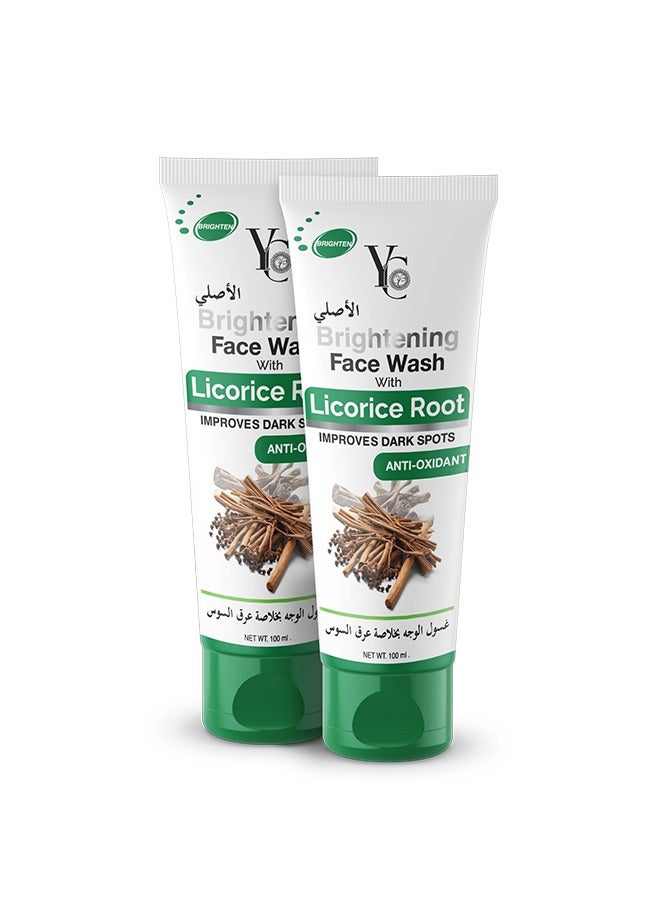 Brightening Face Wash with Licorice Root Extract - 100 ml - 2 pcs