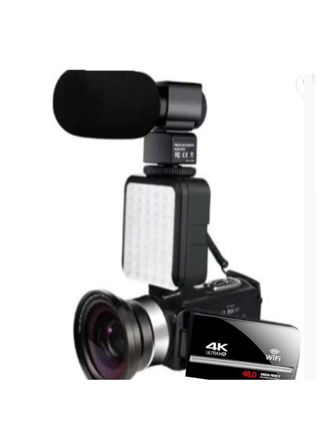 Generic English Products 4K HD Digital Camera Suitable For 48MP With Microphone Touch Screen 4kwifi-Body Color:Standard Black  - Image 4