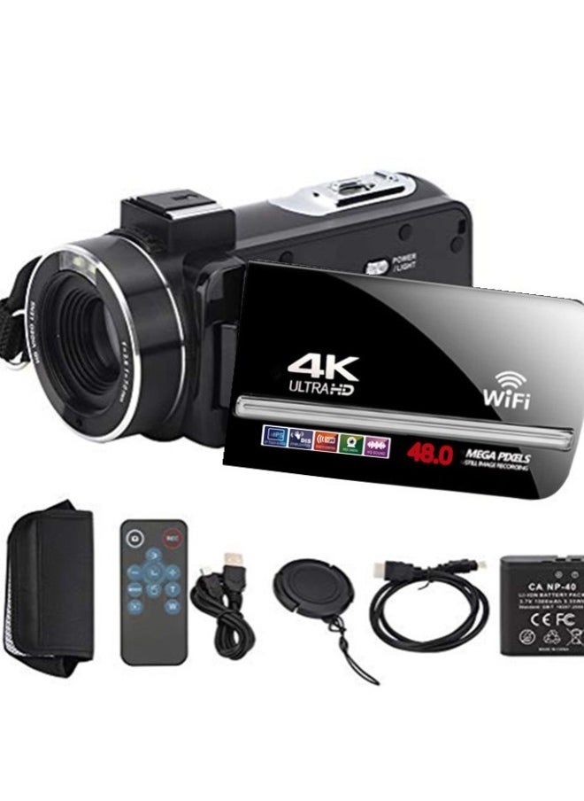 Generic English Products 4K HD Digital Camera Suitable For 48MP With Microphone Touch Screen 4kwifi-Body Color:Standard Black  - Image 3