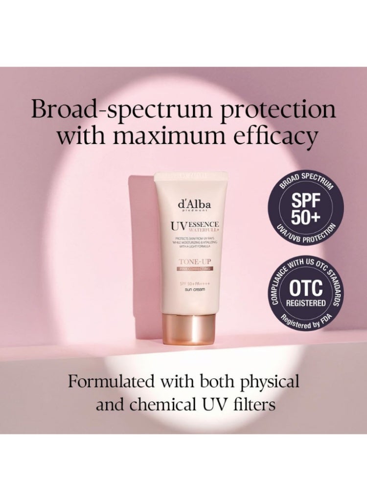 دي'ألبا تصحيح عدم توحيد لون البشرة والبهتان – d'Alba White Truffle Pink Tone-Up SPF50+ PA++++ لإشراقة فورية وحماية عالية - Image 3