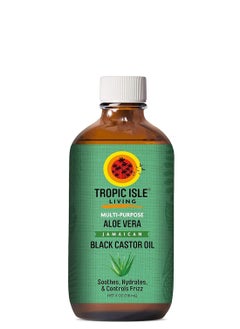 Tropic Isle Living Herbal Collection Jamaican Black Castor Oil (Aloe Vera) 4oz | Soothing and Hydrating Oil for Hair, Skin & Scalp | Promotes Hair Growth, Calms Irritation, and Moisture | Paraben-Free & Cruelty-Free  - Image 2