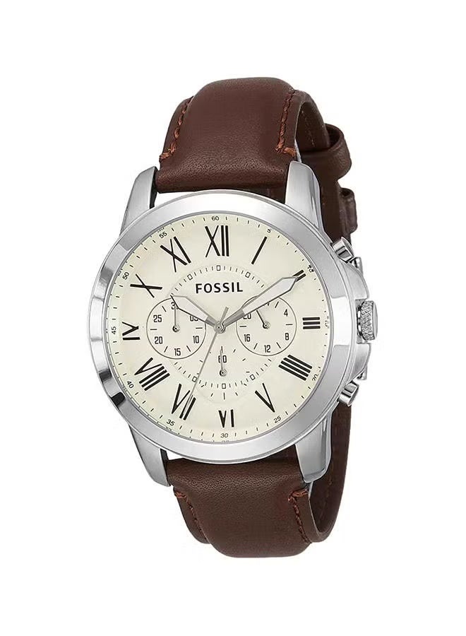Fossil Q Men's Leather Analog Quartz Watch FS4735 - 44 mm - Brown  - Image 1