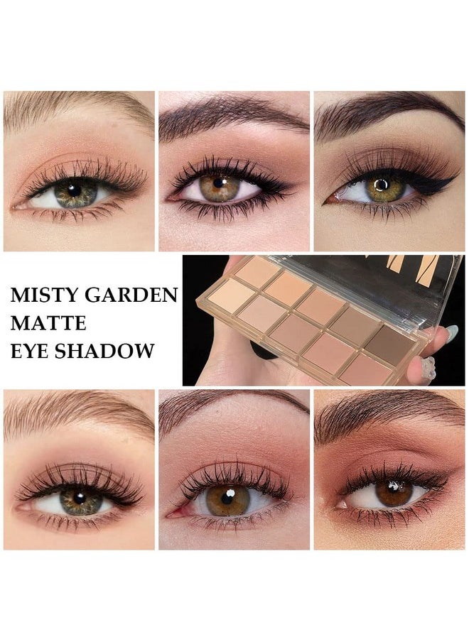 AMY'S DIARY 10 Colors Eyeshadow Eye Shadow Palette Makeup Matte Naked Eye Shadow Ultra Blendable Naturing Looking Long Lasting Cement Color Neutral Nudes Eye Shadow Palette Suitable For Women  - Image 3