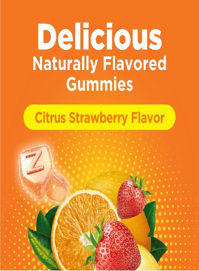 Zicam Daily Immune Support, Gummy Supplement, Zinc, Vitamin C and Vitamin D, Citrus Strawberry Flavor, 70 Count - Image 3