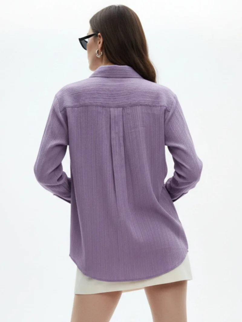 Outzidr  Purple Relaxed Fit Shirt for Women | Best Price UAE