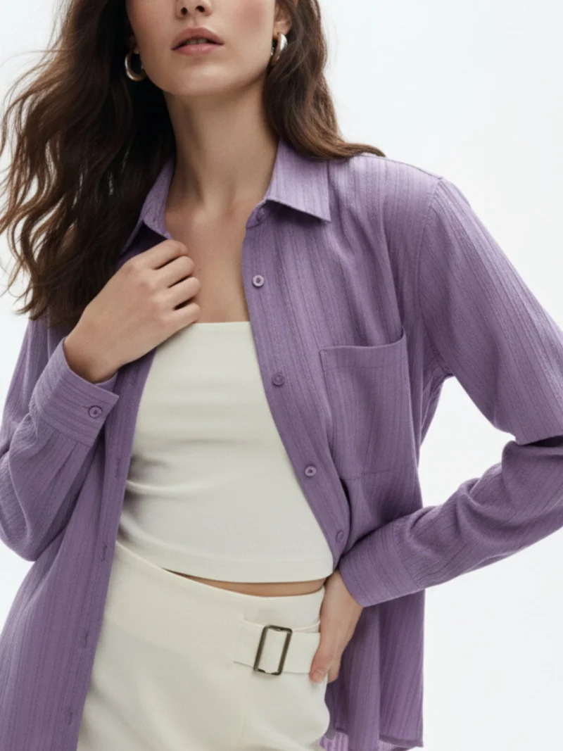 أوجيدر Purple Relaxed Fit Shirt