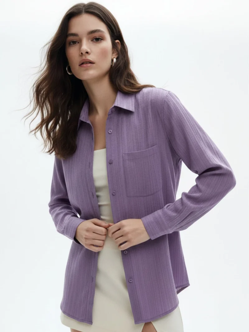 أوجيدر Purple Relaxed Fit Shirt