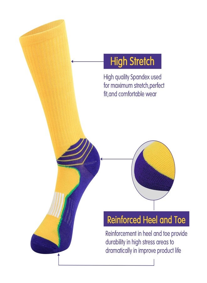 JOYNÉE Mens 6 Pack Athletic Performance Cushion Crew Socks for Running and Workout,Multicolor,Sock Size:10-13 - Image 3
