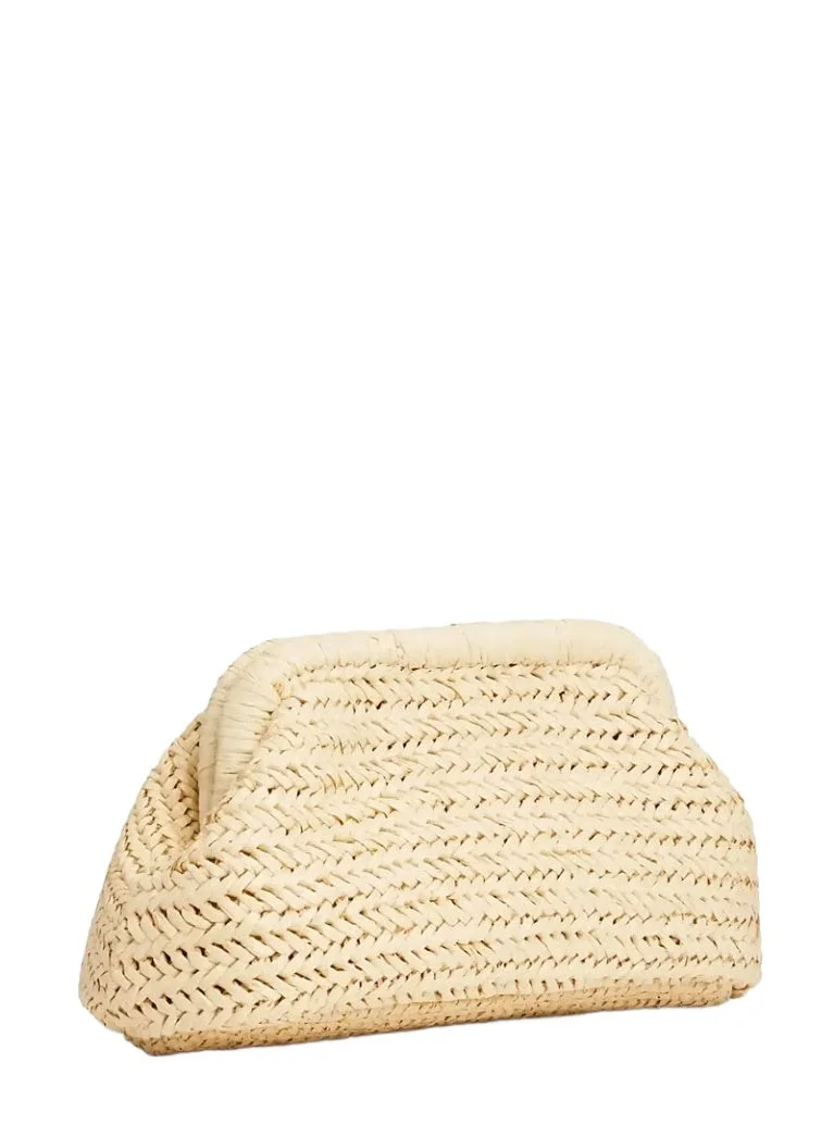 TOMMY HILFIGER  Raffia Textured Logo Clutch for Women | Best Price UAE
