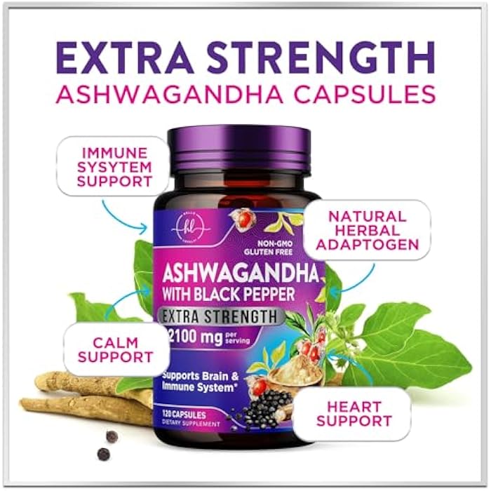 Hello Lovely! Ashwagandha Supplements for Women - Max Absorption with Black Pepper Extract - Extra Strength Ashwagandha Capsules with Plant Powder & Root Extract - Non-GMO, USA Bottled - 120 Vegetarian Capsules - Image 5