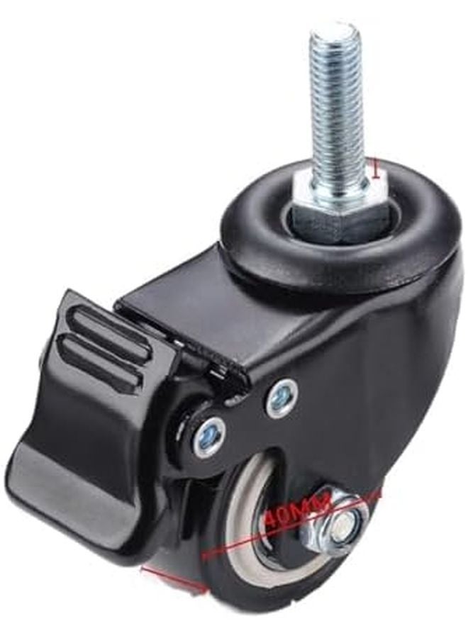 4Pcs Heavy Duty Swivel Castor Wheels 180kg Capacity M8 with Brake for Furniture - Image 1