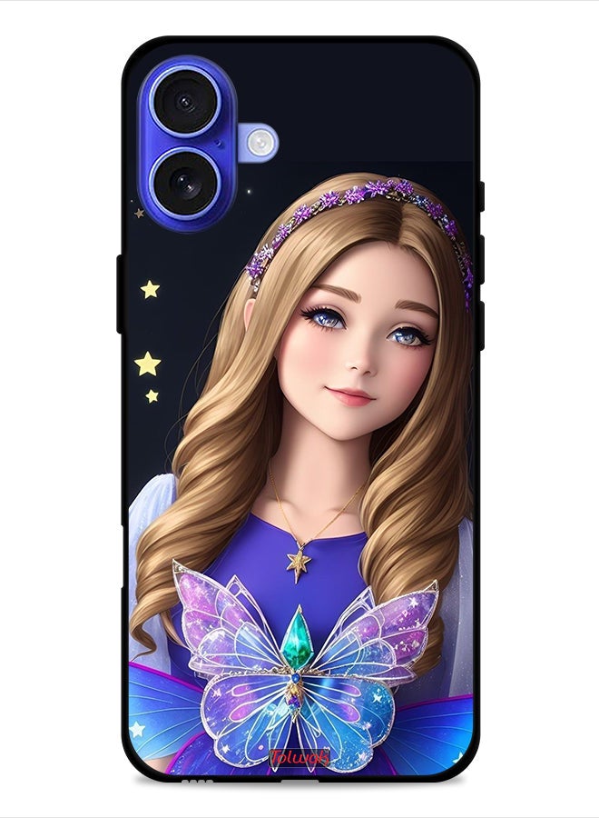 Tolwak Apple iPhone 16 Plus Protective Case Cover Cute Butterfly Girl - Image 1