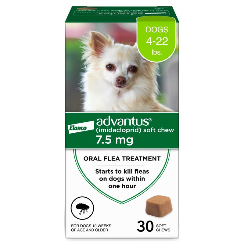 Advantus Dog Fast Acting Oral Flea Treatment Soft Chews Dogs 4 - 22 lbs. | 30 ct. - Image 1