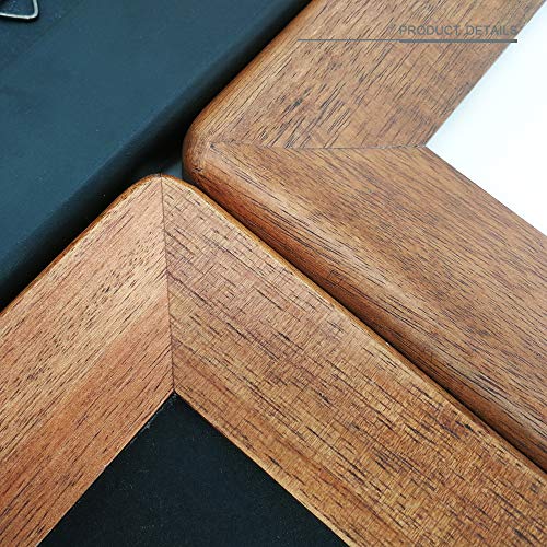 icheesday 8x8 Picture Frames, Rustic Wooden Square Photo Frame with Real Glass Front,Wall and Tabletop (Brown) - Image 3