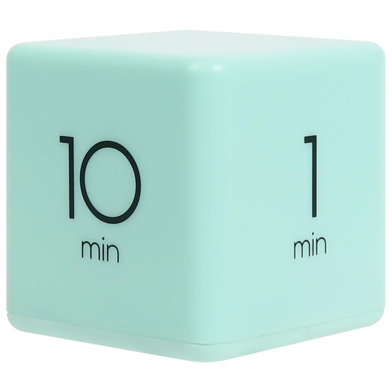 mooas Cube Timer Mint Flip Timer Productivity Timer Time Management Block Timer Kids Cube Timer Kitchen Timer Desk Timer for Studying Workout Classroom 1 3 5 10 min Timer Setting