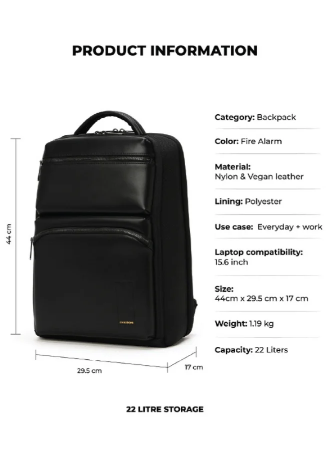 موكوبارا للتجارة ذ.م.م The Radio Backpack Water-Resistant 15.6" Laptop Bag with Luggage Sleeve for Work, Travel, and Daily Use - Suitable for Men and Women