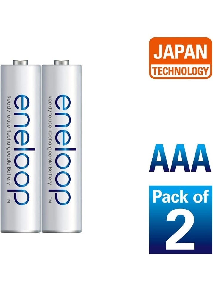 Panasonic Eneloop AAA Rechargeable Batteries 2 Pack – Pre-Charged, Long-Lasting Power - Image 2