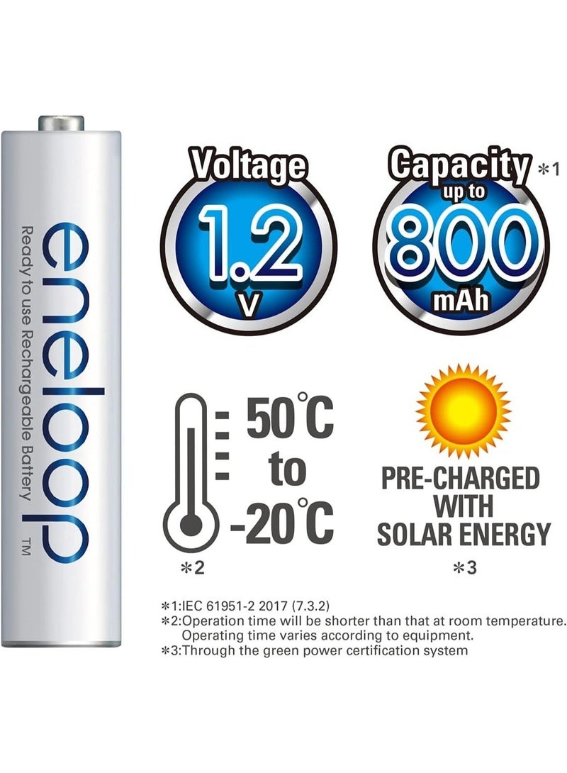 Panasonic Eneloop AAA Rechargeable Batteries 2 Pack – Pre-Charged, Long-Lasting Power - Image 4