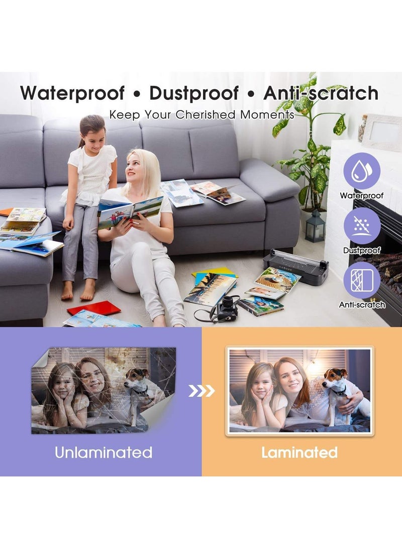 Laminator Machine with 15pcs Laminating Sheets, Hot and Cold Laminator Machine with Paper Cutter Corner Rounder Hole Punch, Photo Laminator for Home Office School