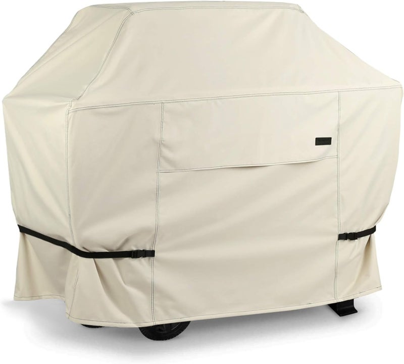 NettyPro غطاء شواية ، مقاس 70 بوصة، مقاوم للماء، عالي الجودة، مناسب لأجهزة Weber، Char-Broil، Nexgrill ذات 3-5 مواقد، بلون بيج. - Image 1