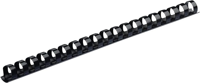 Fellowes Plastic Binding Combs - Round Back, 1/2 Inch Diameter, 90 Sheets Capacity, Black, 100 Pack - Image 4