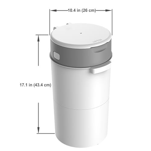 Bellababy Diaper Pail, Upgrade Baby Diaper Bin with Double Odor Locking, Includes 4 Refills (270 inches/pcs), Compact Design for Nursery - Image 3