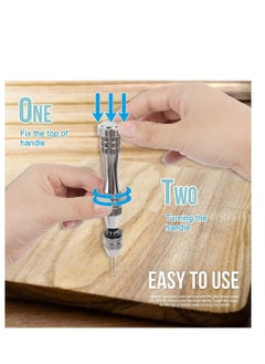 Excefore Pin Vise for Resin Casting Molds,Steel Hand Drill, Resin Drill with 10 PCS Drill Bit,Precision Hand Drill Tools for Epoxy Resin Arts Crafts,Wood,Clay,DIY Resin Keychain Jewelry Making  - Image 2