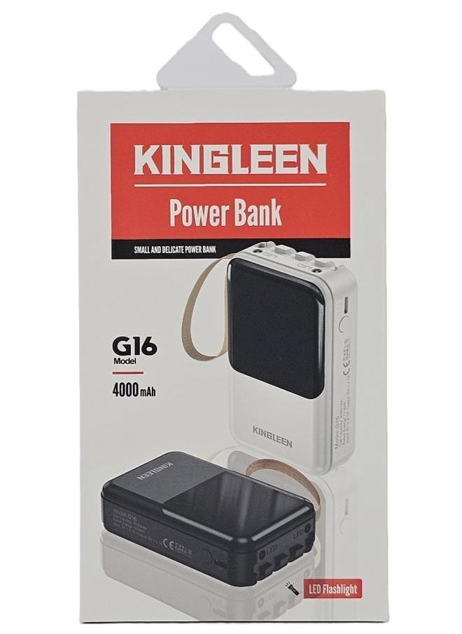 KINGLEEN - Power Bank with 3 Detachable Built-In Cables 4000 mAH - Image 1