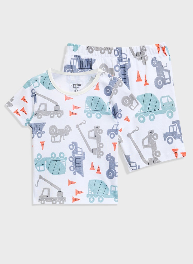 ريبلز مع نمشي طقم أولاد قطعتين شورت وتيشيرت - Image 1