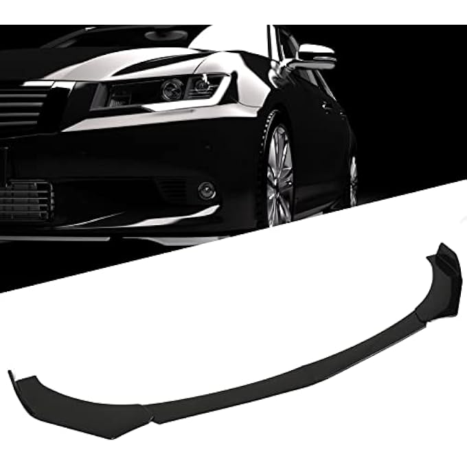 fannay Universal Front Bumper Lip - ABS Glossy Black Chin Spoiler Splitter Air Dam Automotive Protector, Body Kit for All Cars - Image 2