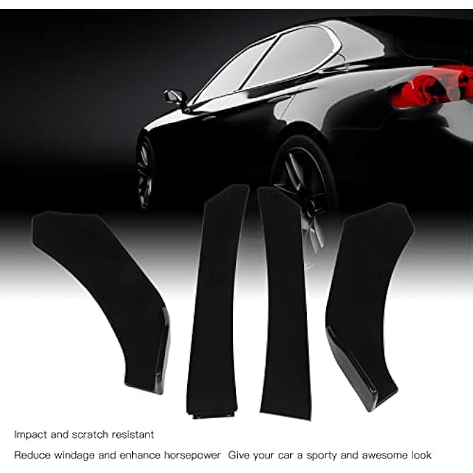 fannay Universal Front Bumper Lip - ABS Glossy Black Chin Spoiler Splitter Air Dam Automotive Protector, Body Kit for All Cars - Image 4