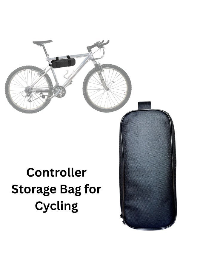 Fukukawa E-Bike Controller Storage Bag Large Waterproof Electric Bicycle Controller Case 28 x 12 x 8 cm Black with Mounting Straps - Image 1