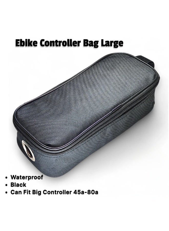 Fukukawa E-Bike Controller Storage Bag Large Waterproof Electric Bicycle Controller Case 28 x 12 x 8 cm Black with Mounting Straps - Image 3
