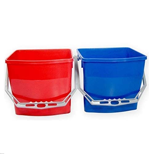 SHIVIS HDPE Plastic Bucket Mop Winger Trolley System For Hospital Cleaning Double Bucket Mop 40 Ltr Multicolor - Image 3