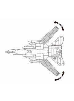 سلوبان مكعبات مقاتلة نفاثة من طراز F-14 توم كات 404 قطعة - M38-B0755  - Image 4