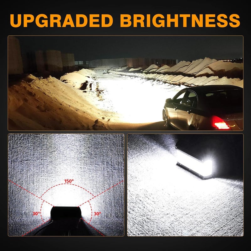 Muto-Beam Moso LED LED Pods, 5 inch Dually Sided Side Shooter Quad Row LED Fog Lights LED Spot Flood Combo Light Bar Waterproof Off Road Light LED Work Light for Truck UTV ATVs SUV Boat, 3 Years Warranty - Image 3