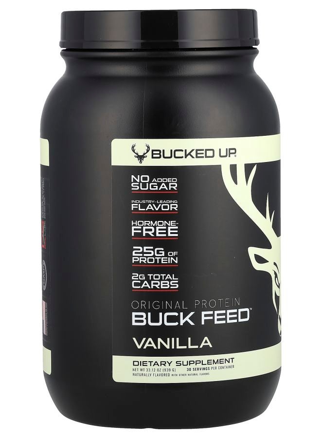 Bucked Up Buck Feed™ Original Protein Vanilla 33.12 oz (939 g) - Image 2
