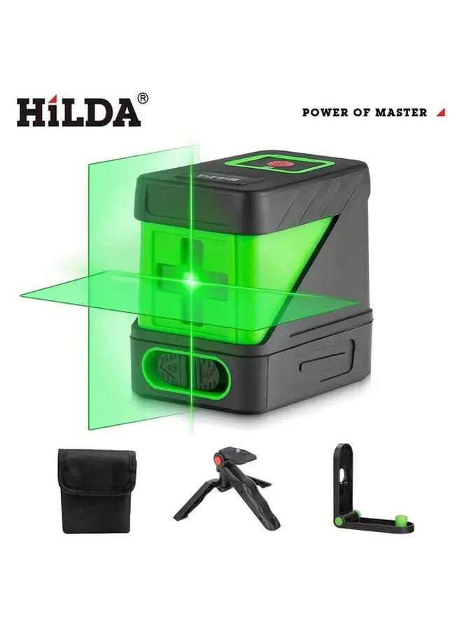 Orange Pro 2 Line Self Leveling Laser Level Horizontal Vertical Green Beam With Bag - Image 2