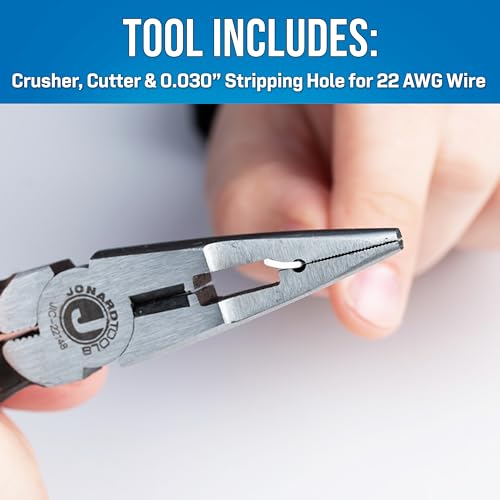 Jonard Tools Jonard JIC-22148 Combo Crimper Long Nose Plier, Assorted color, 6-7/8" Length - Image 3