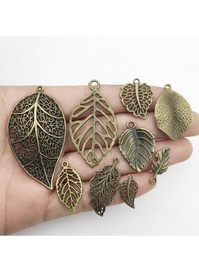 iloveDIYbeads 100g Craft Supplies Mixed Tree Leaves Pendants Beads Charms Pendants for Crafting Jewelry Findings Making Accessory For DIY Necklace Bracelet (Leaf Charms M91) - Image 4