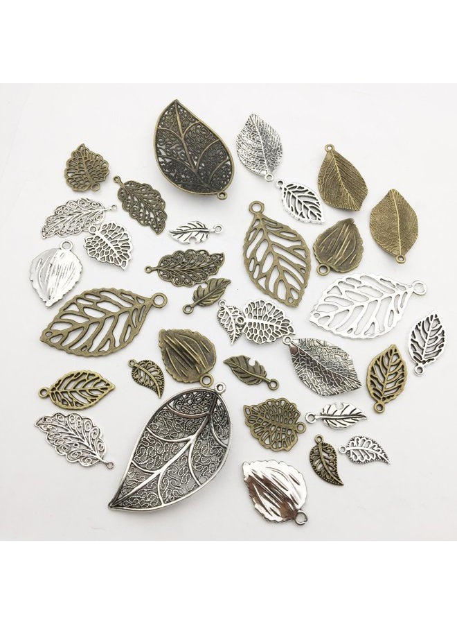 iloveDIYbeads 100g Craft Supplies Mixed Tree Leaves Pendants Beads Charms Pendants for Crafting Jewelry Findings Making Accessory For DIY Necklace Bracelet (Leaf Charms M91) - Image 3