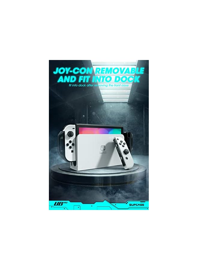 SupCase Unicorn Beetle Pro Forma Series Case for Nintendo Switch OLED Model (2021), Rugged Slim Protective Case with Dustproof Front Cover & 5 Game Card Storage Slots (FrostBlack) - Image 5