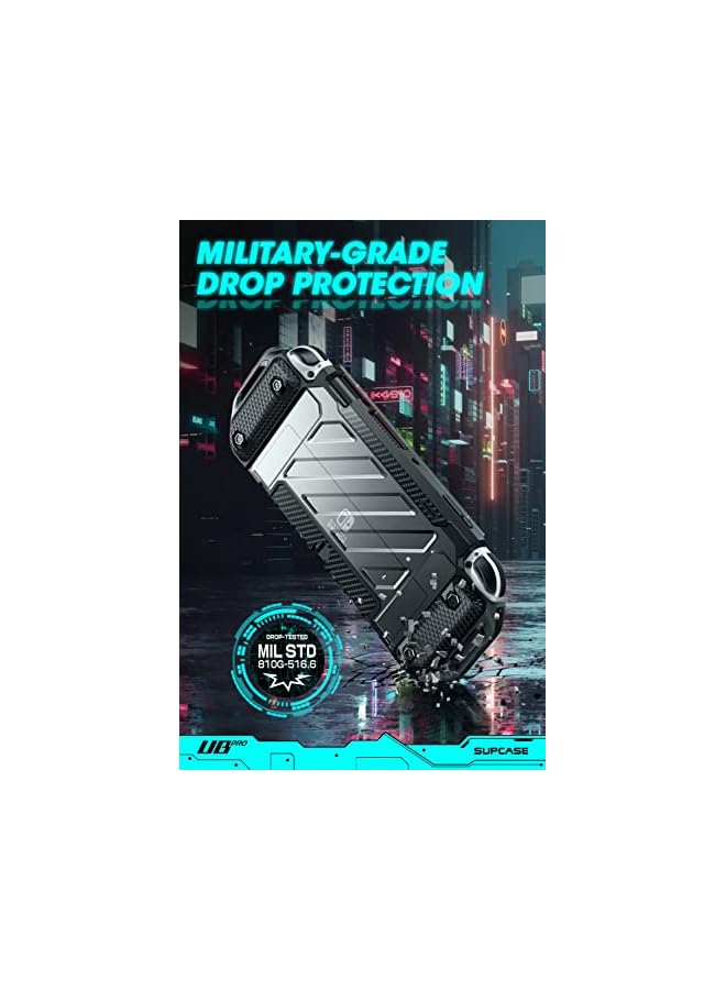 SupCase Unicorn Beetle Pro Forma Series Case for Nintendo Switch OLED Model (2021), Rugged Slim Protective Case with Dustproof Front Cover & 5 Game Card Storage Slots (FrostBlack) - Image 3