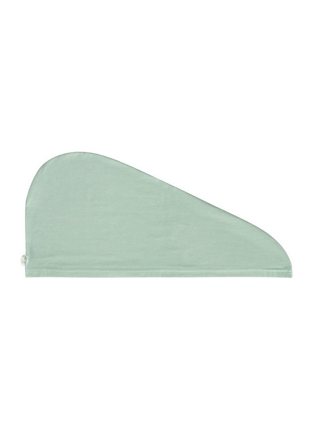 KISMETICS KISMETICS - Tee Shirt Drying Wrap, Frizz Free, Soft & Lightweight, Hair Drying Turban, Gentle Drying Towel Wrap with Button, for Long Hair (Sage) - Image 5